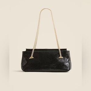 J Crew Chain-strap bag in snake-embossed leather bag